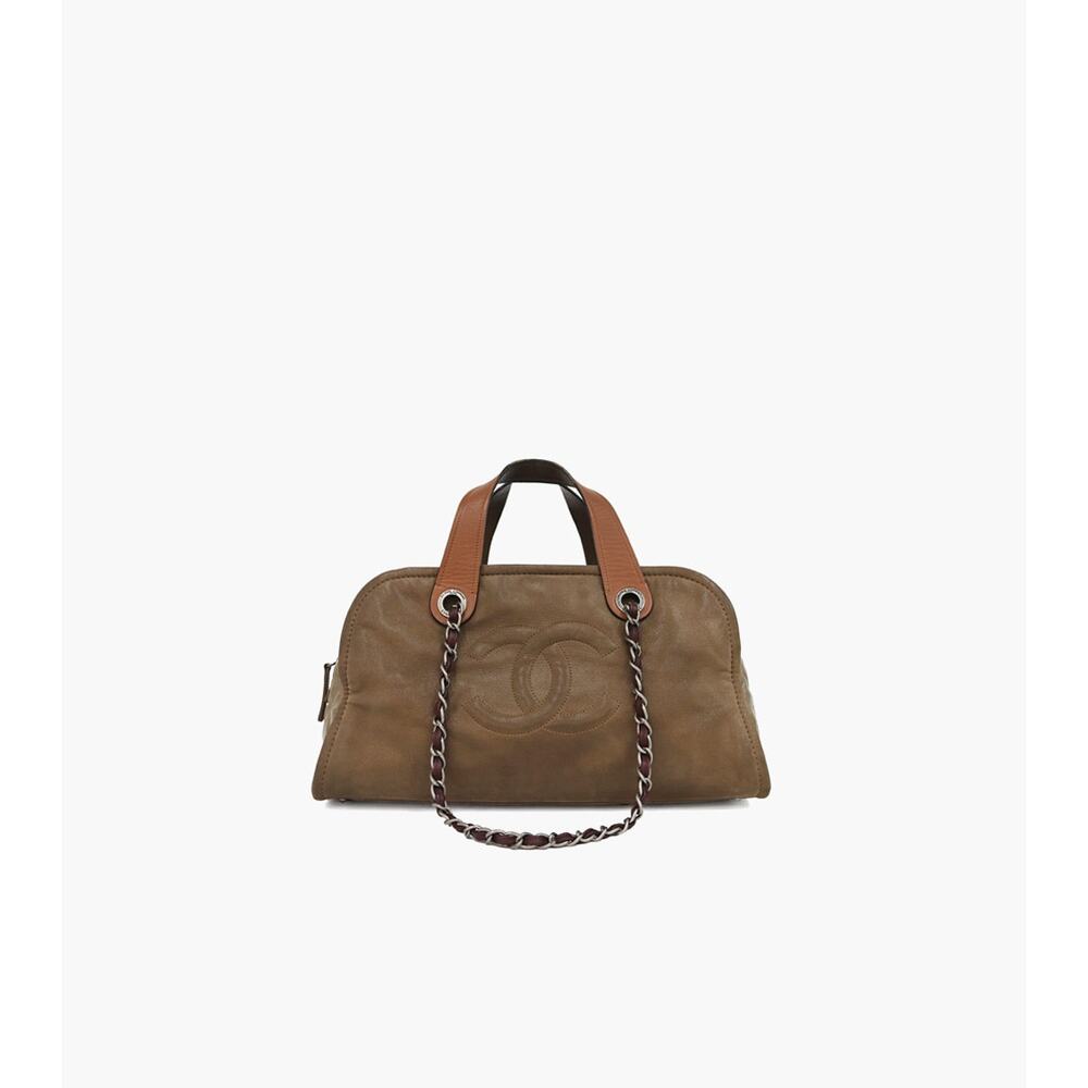 CHANEL Brown Big CC Chain 2WAY Bag A-A22556